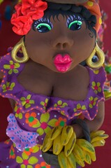 Fototapeta premium Margarita also known as Pearl Island. The sale of handicrafts to tourists includes typical objects as well as pieces made with coral, and many pearls!