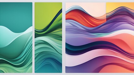Design a dynamic abstract waves background with fluid motion