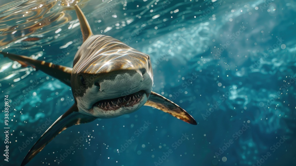 Canvas Prints Close-up view of a shark swimming in the ocean