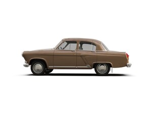 Old School Vintage Old-fashioned Classic Car Isolated on White Background