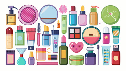set of cosmetic products