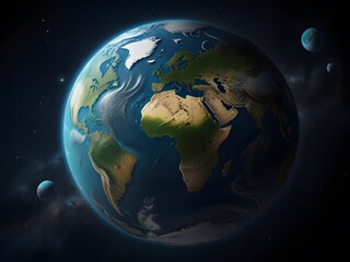 Fototapeta premium earth and moon