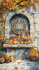 Wheel of the Year Seasonal Altar Wicca, Paganism Religion Spiritual Symbol