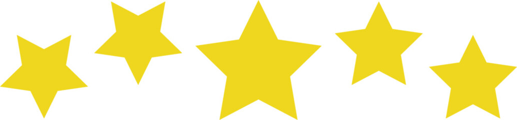 Fototapeta premium yellow five stars rating