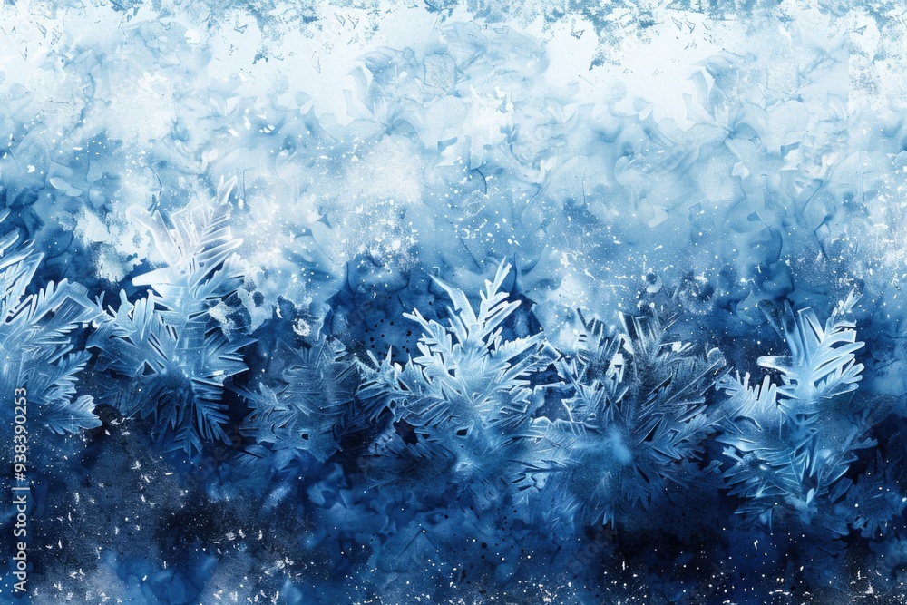 Poster A detailed look at the intricate patterns and shapes of snowflakes