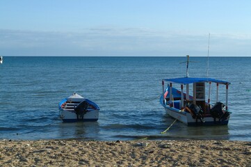 Obraz premium On Margarita Island, boats replace vehicles. Being an island, the boat is a means of transportation, work, food production, without them there is no life!