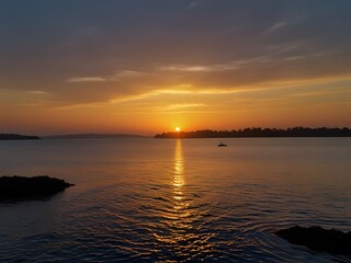 sunset over the mountains
