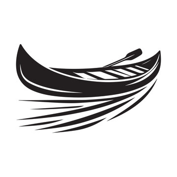 recommend clip art: Canoe Silhouette Vector Art: Ideal for T-Shirt, Logo, and Poster Designs