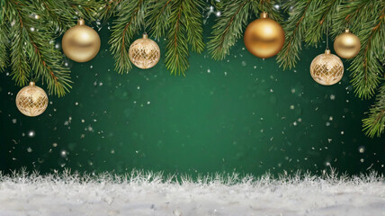 Close-up of a young spruce branch. Spruce or pine Christmas and New Year festive green background