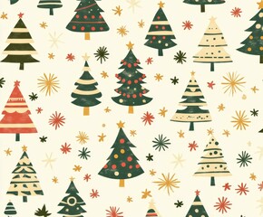 Charming festive Christmas tree doodles perfect for holiday cheer