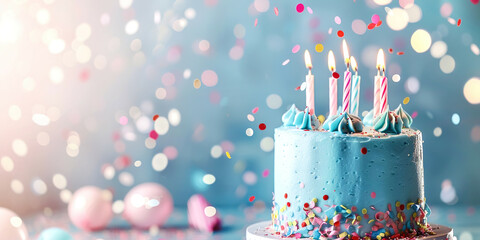 Birthday cake with candles