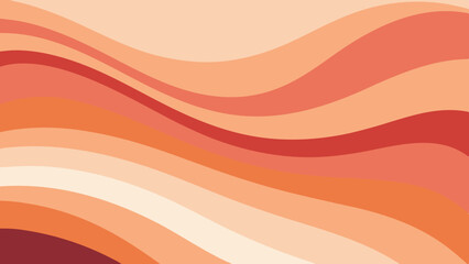 Abstract wave pattern in warm red and orange tones