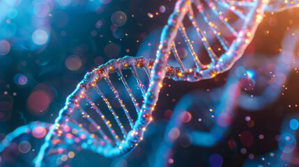 Abstract background of DNA helix structure. Concept of science, genetics.