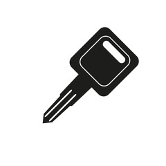 The silhouette of the key. A simple flat vector illustration on a white background