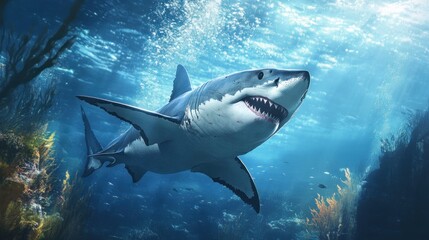 Great White Shark Underwater