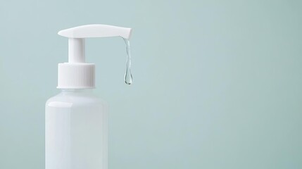 Cleansing gel being dispensed from a bottle, skincare, hydrating wash