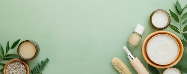 Obraz premium Natural cleansing with organic ingredients, pure skincare, nature-inspired
