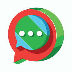 3D chat icon