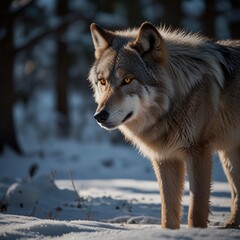 Naklejka premium wolf in winter