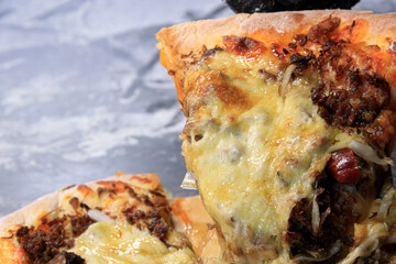 pizza, pizza slice, cheese and pepperoni pizza, pizza photography, pizzeria