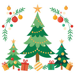 vector christmas tree border