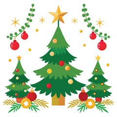vector christmas tree border