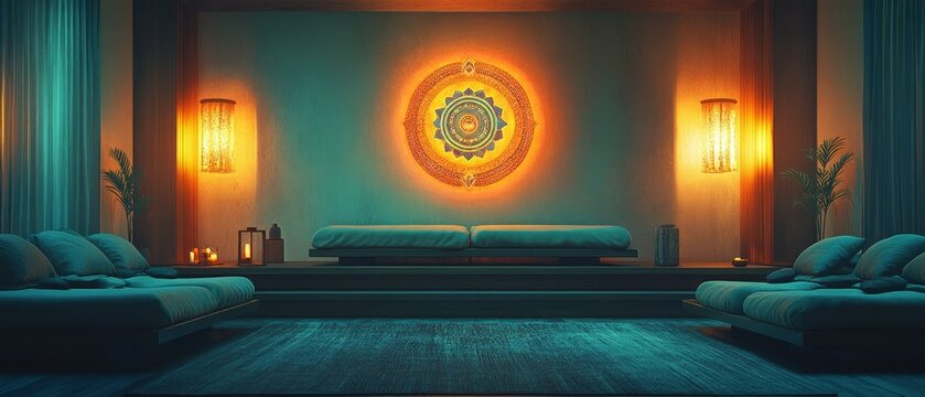 Ananda Chakras Meditation Room Hinduism Religion Spiritual Symbol