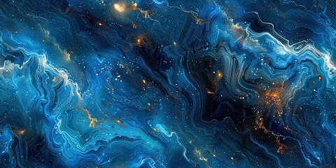Fototapeta premium Seamless Pattern abstract natural marble multicolored ornament. Abstract pattern for design. Marbling artwork. Agate ripple pattern. Vector illustration. Eps10. Blue marble texture with gold veins. 