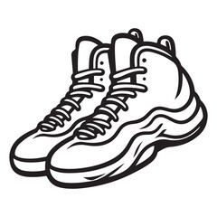 Sports Shoes Vector Graphics Clip Art, Sneaker vector illustration shoe vector illustrator shoe logo