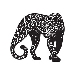 leopard silhouette vector