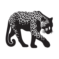 leopard silhouette vector
