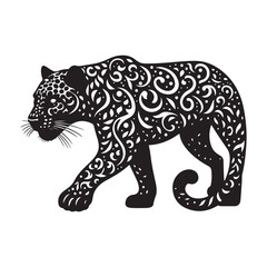 leopard silhouette vector