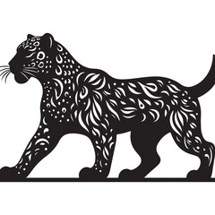 leopard silhouette vector