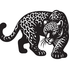 leopard silhouette vector