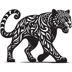 leopard silhouette vector