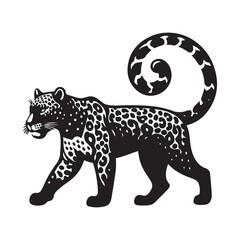 leopard silhouette vector