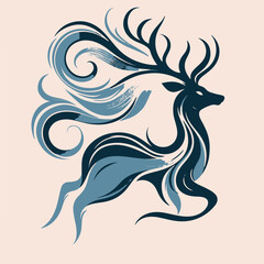 grace in the forest deer vector title illustration vector
