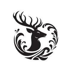 grace in the forest deer vector title illustration vector