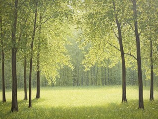 Fototapeta premium Echoing laughter blending with the whisper of leaves in a sunlit grove, cherishing the beauty of shared experiences.