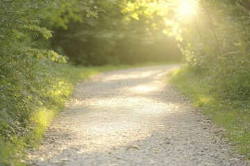 Obraz premium Fleeting shadows dancing on a sunlit path, capturing the essence of fleeting moments