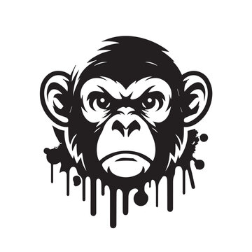 recommend clip art: monkey face vector t-shirt 