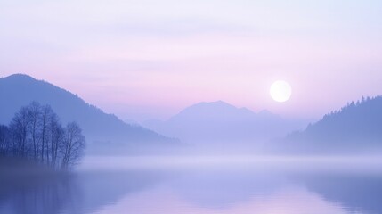 Fototapeta premium Beneath the tranquil glow of dusk, a symphony of whispers cradles the hopes of those who choose to dream without limits.