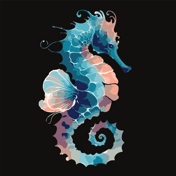 recommend clip art: Water horse vector illustration 