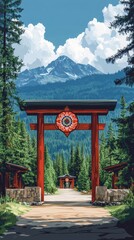 Obraz premium Ananda Chakras Spiritual Retreat Hinduism Religion Spiritual Symbol