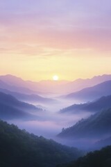 Obraz premium The ethereal glow of dawn spills over the landscape, revealing the intricate details of a new beginning.