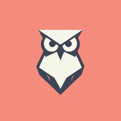 Origami Owl - Paper-folded, simple design vector illustration or silhouette 