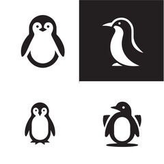PriMinimalist Penguin - Simple shapes, clean design vector