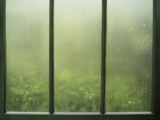 Naklejka premium The gentle patter of rain on the window brings a sense of solace and quiet reflection, inviting moments of tranquility and deep thought.