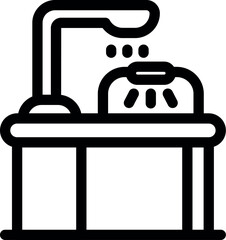 Professional equipment is drying gel polish on nails under a uv lamp in a beauty salon