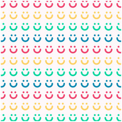 Pattern Smile Happy Face Emoji Colorful